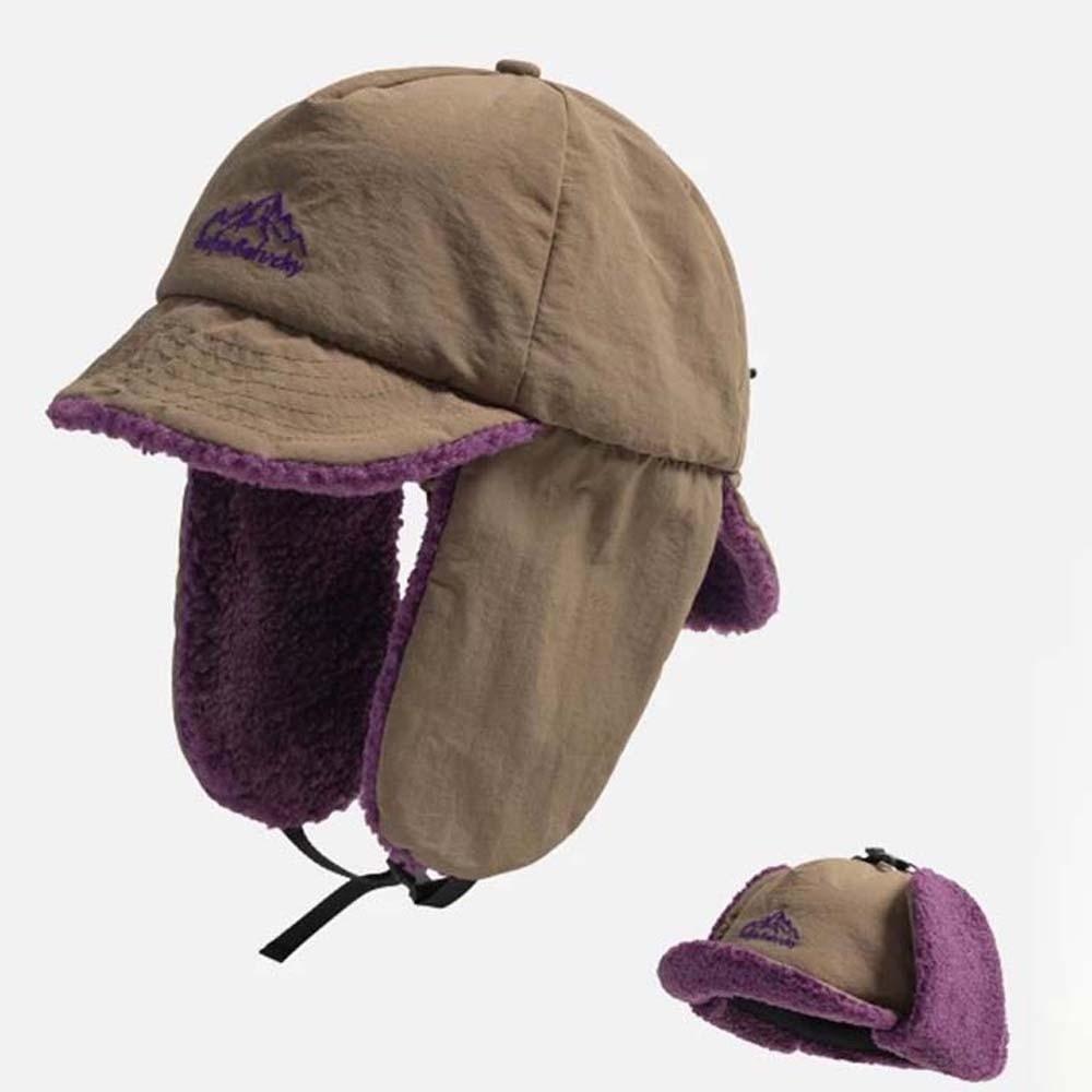 Japanese Style Earflaps Visor Hat Lightweight Windproof Pilot Cap Ear Protection Cap  Autumn