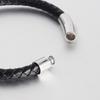 Trendy Men Jewelry Genuine Leather Bracelets Men Stainless Steel Grain Clasp Charm Rope Bracelets&Bangles Male Jewerly