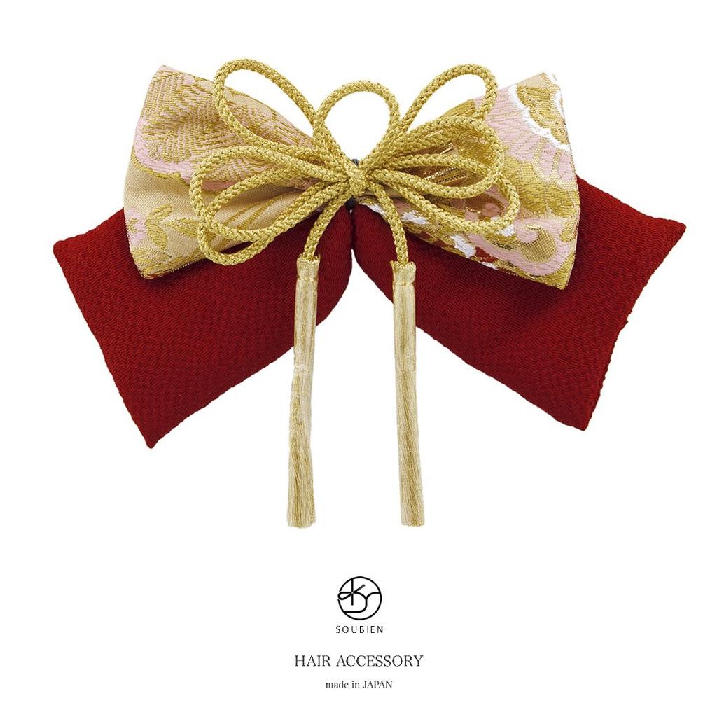 Hair Coming of Age Graduation Tassel Gold Plump Graduation Hair Made In Japan (Soubien) Ornament, Ceremony, Ceremony, Red, Red, Gold, Ribbon,