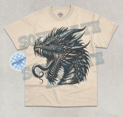 Fantasy Dragon T-Shirt Majestic Dragon Cool Funny Vintage Unisex Graphic Shirt