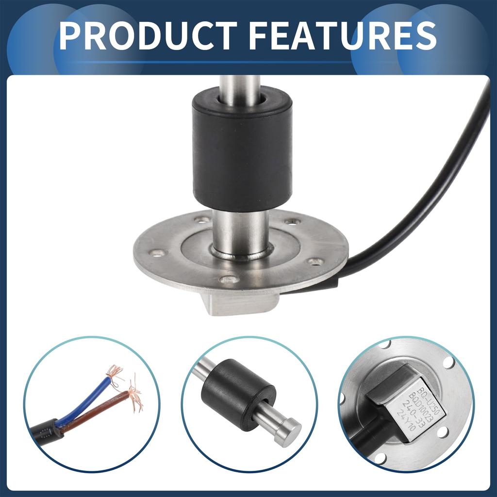 INFINAUTO Fuel Level Sensor, Fuel Level Gauge Kit, Fuel Meter, 250mm, 240-33ohm, for Boats, Vehicles, Trucks, and RVs