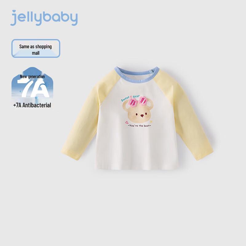 

JELLYBABY Girls Bear Color-Block Long-Sleeve T-Shirt 100