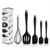 Silicone Kitchenware Cooking Utensils Set Non-stick Cookware Spatula Shovel Egg Beaters Wooden Handle Kitchen Cooking Tool Set