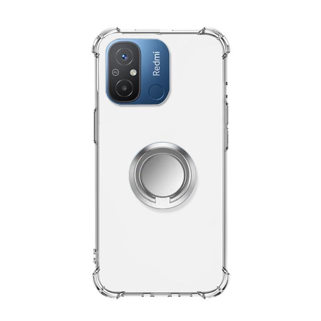 Ringständer klarer Fall für Redmi 12C 12 10C 10A 10X 9I 9C 9T 8A 7 6 Pro Halter Halterung Airbag stoßfest transparente weiche Silikon-Telefon-Rückseite