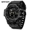 Sanda Student Sports Watch - Hot Selling Waterproof Multifunction with Snooze Alarm & Single Display.