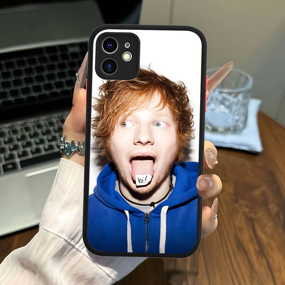 E-Ed Sheeran For IPhone 16 15 14 13 12 11 Pro Max X XS MAX Plus Translucent Black Phone Cover