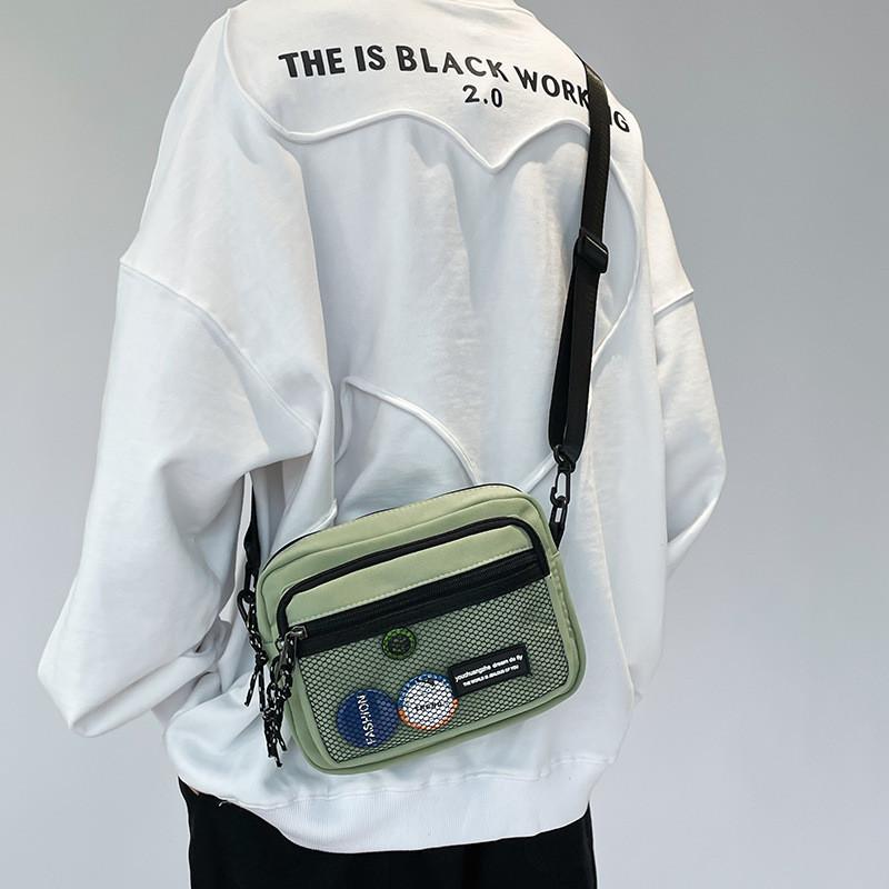 Stylish Japanese Streetwear Retro Small Crossbody Bag For Trendy Students