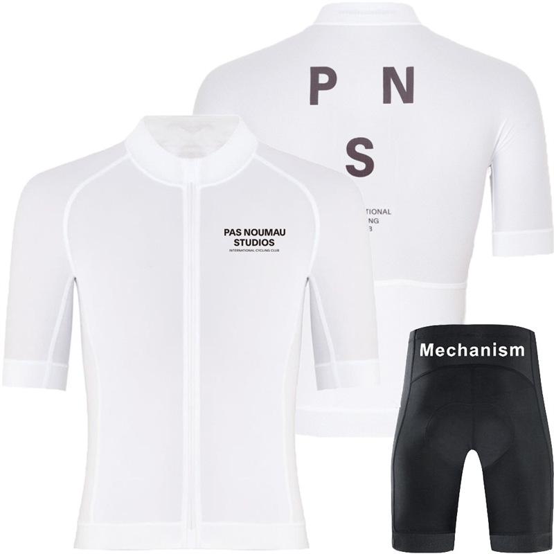 PAS cycling suit summer men's and women's overalls shorts cycling short-sleeved suit cycling suit milk silk