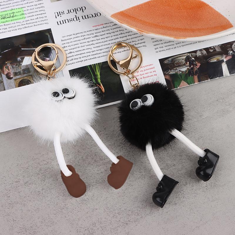Küçük Briket Peluş Anahtarlık Kömür Topu Kolye Anahtarlık Sırt Çantası Araba Takılar