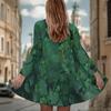 Women's Grey Tie Dye Texture 3D Print Long Sleeve Open Front Cardigan, Casual Loose Fit Lightweight Street Style Outerwear