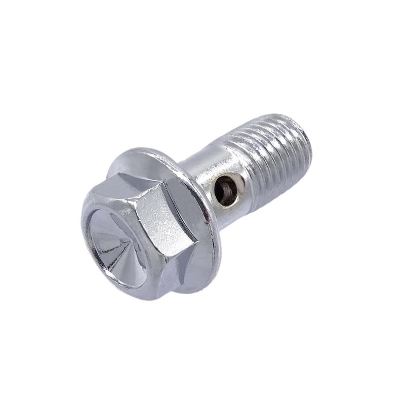 1 Juego de Tornillos de Banjo para Pinza de Freno de Acero Inoxidable M10 x 1.25mm Cromado Para Honda/Kawasaki/Suzuki/Yamaha
