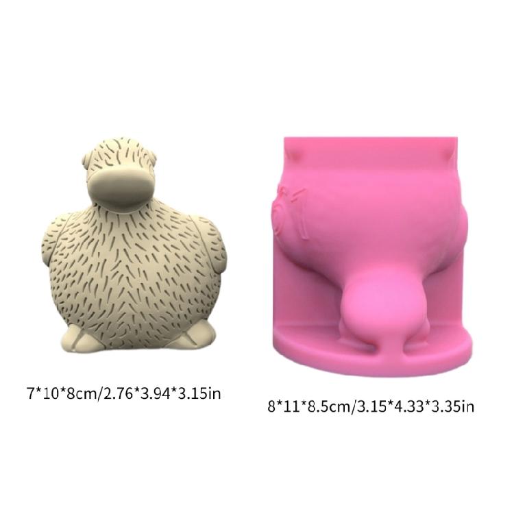 Concrete Mold Duck Shape Silicone Vase Moulds for Crafting Concrete Pen Holder