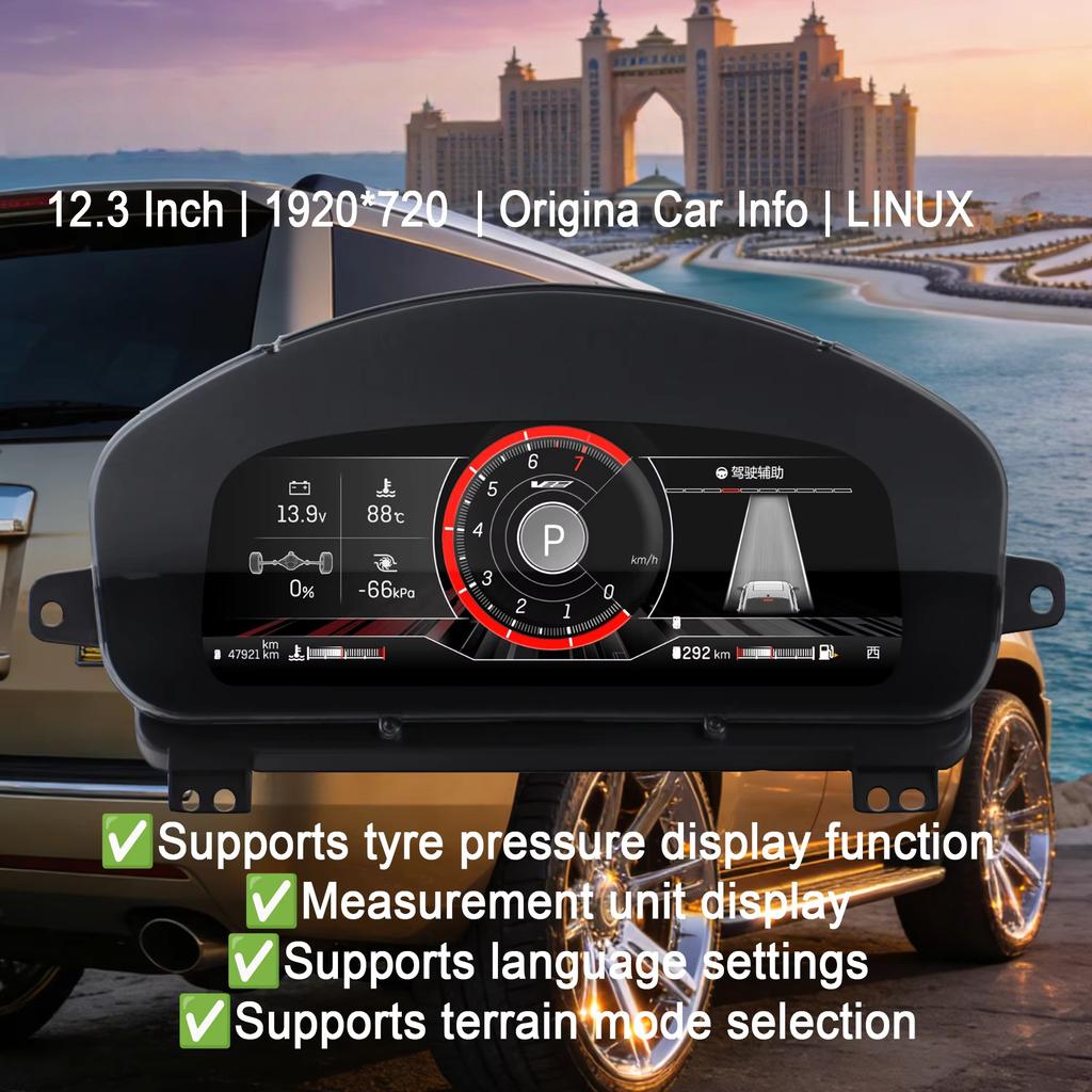 AAEK1 Digital Instrument Cluster For Cadillac Escalade SRX ATS ATS-L XTS CTS 2006-2019 CarPlay Speedometer Dashboard Gauge HD Virtual