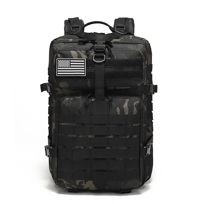 Outdoor Tactical Camouflage Waterproof Hiking Backpack, 45L