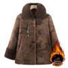 Chinese Style Faux Fur Plush Granny Jacket for Women (Ages 70-80)