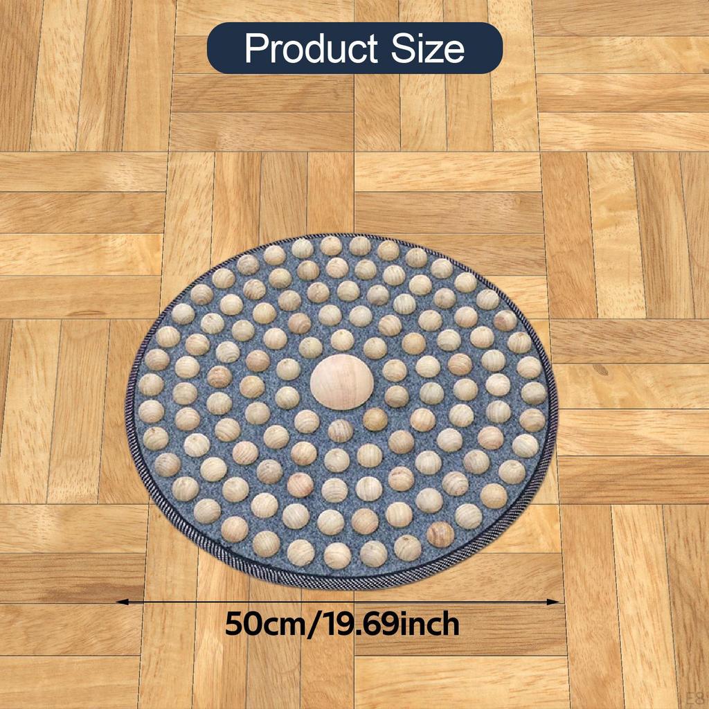 Foot Acupressure Mat Massage Board Non-Slip Wooden Base Portable Reflexology Tool Suitable for