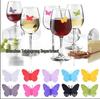 Silicone Butterfly-Shaped Cup Markers & Suction Tags for Parties