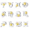 Charms Bead 26 Letters 925 Silver 12 Zodiac Signs Dangle Fit Bangle Bracelet Necklace DIY Jewelry Gifs