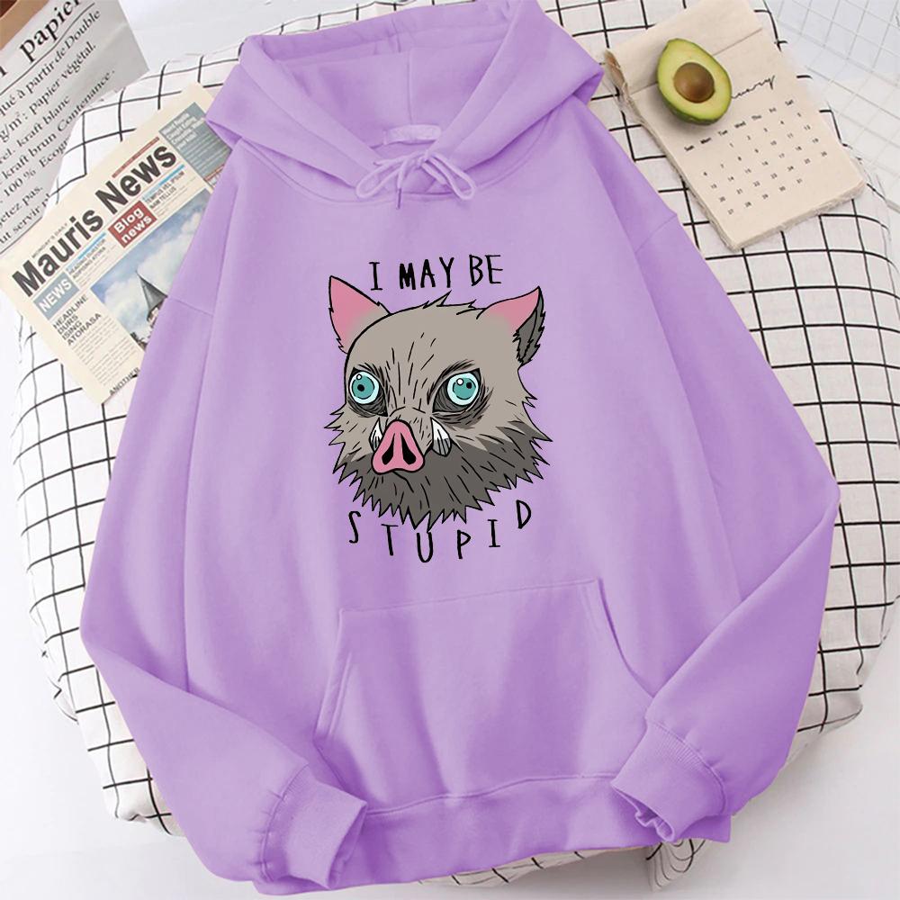 Demon Slayer Hashibira Inosuke Print Hoodies Harajuku Streetwear Spring Autumn Women Pullover Kimetsu No Yaiba Anime Sweatshirts