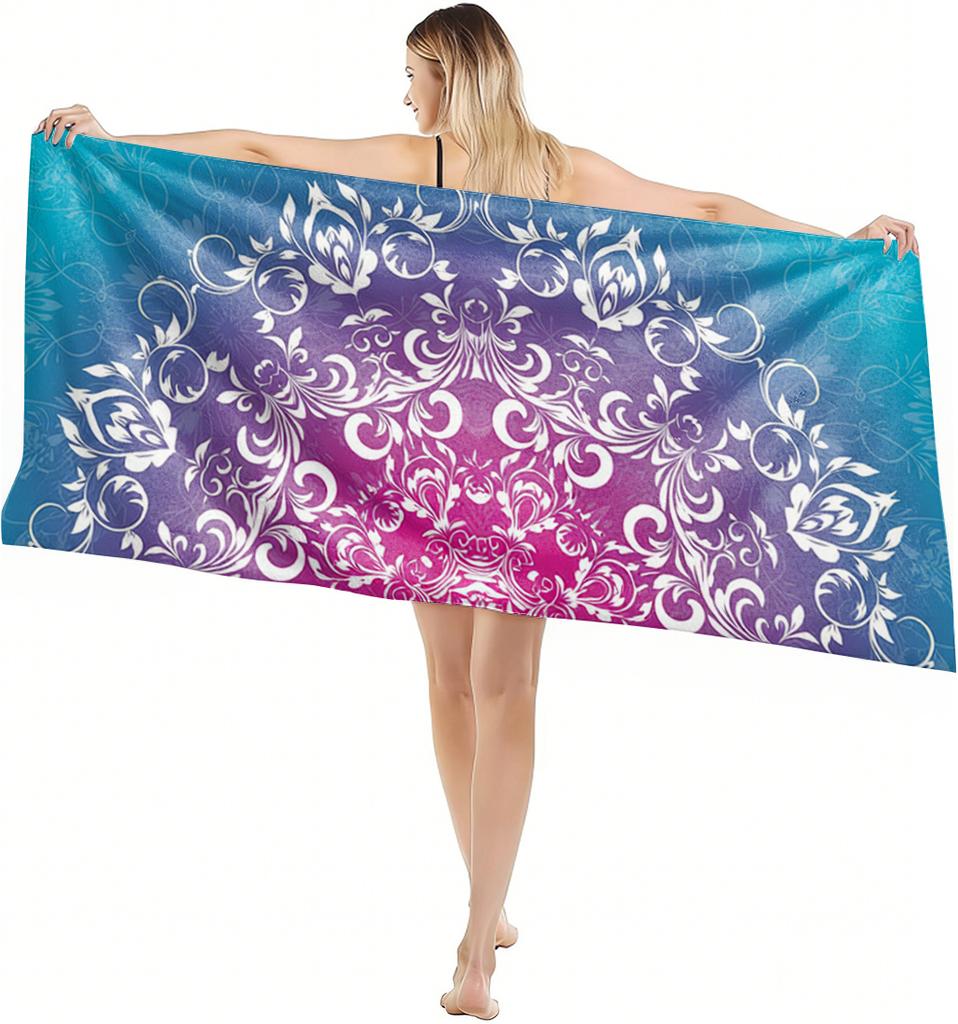 1PC Oversized Lightweight Beach Towel Bohemia Style Pattern Quick-Dry Beach Towel For Yoga Tourism Beach GYM Camping Swimming