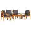 5 Piece Garden Lounge Set with Cushions Solid Acacia Wood