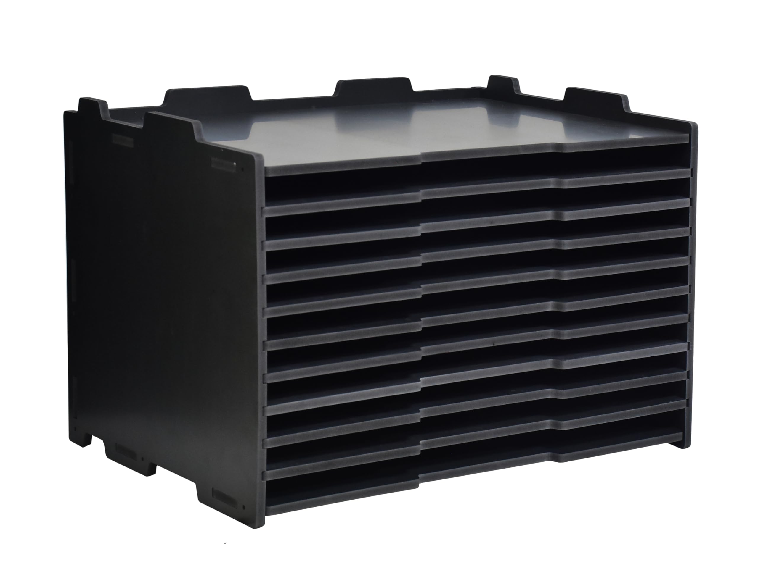 

Onesall Ultra Shallow 5 Tier Document Shelf A3 Горизонтальная настольная полка для писем Неглубокий лоток для документов Органайзер для документов Кубическая коробка Деревянная скользящая доска