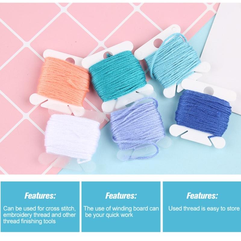 Plastic Thread Spools For Crosses Stitching Embroidery And Neat Handicraft Supplies Management