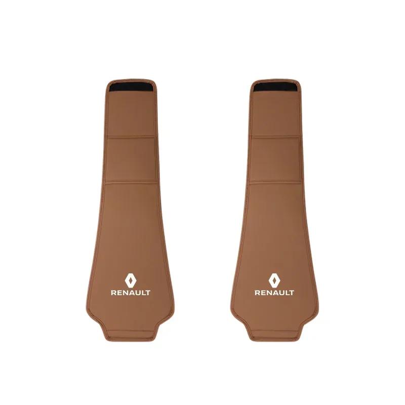 2026 Hot For Renault Interior Stickers For Renault Clio Koleos Megane Espace QM6 Kadjar Captur Scenic ZOE 2Pcs Quality Leather C Z111