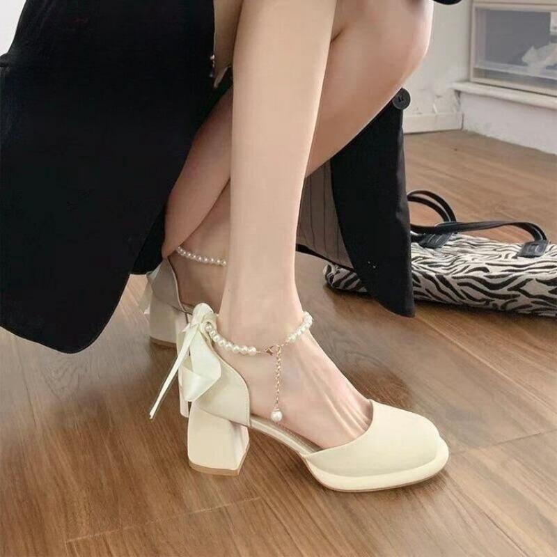 

Fairy sandals new celebrity high heels spring and summer with skirt temperament single shoes gentle women s shoes 35 is too big to shoot small