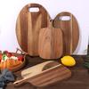 Home Supplies Hangable Wooden Chopping Blocks Natural Exquisite Cutting Board Convenient Solid Wood Bread Plate Dining Room