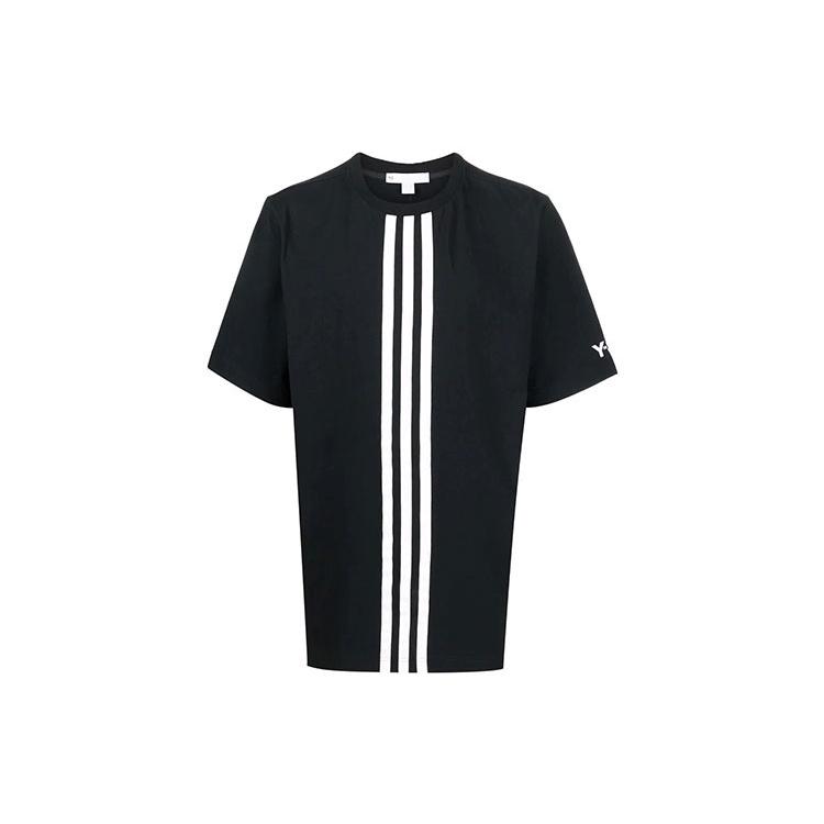 adidas Y-3 Center Front Stripes T-shirt Asia Sizing Black White Men s HG6095 XL