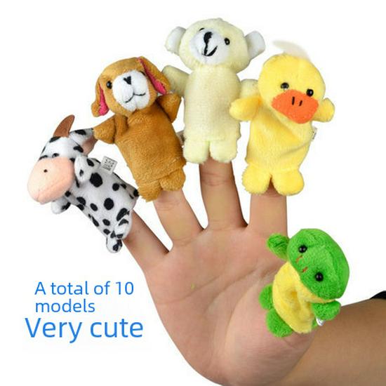 Creative Children's Mini Plush Animal Finger Puppet Toy
