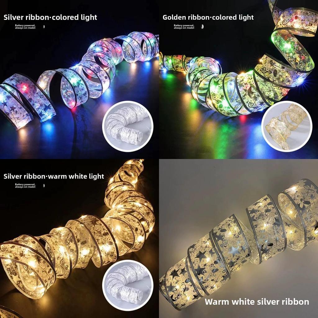 Christmas Party Led Ribbon Lights With Manual Switch For Seasonal Home Decor