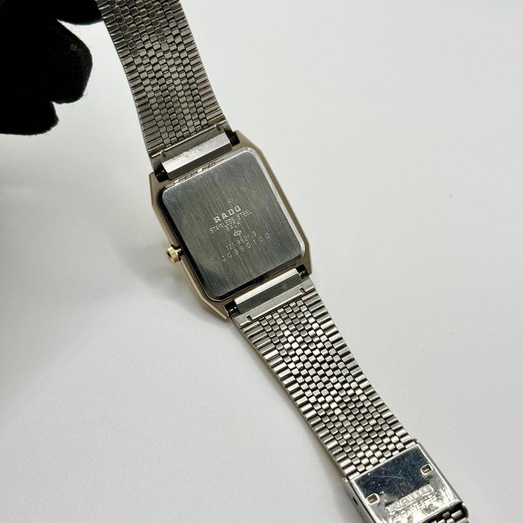 Used RADO QZ Rado Diamond Star 121.9521.3 Square Gold Dial