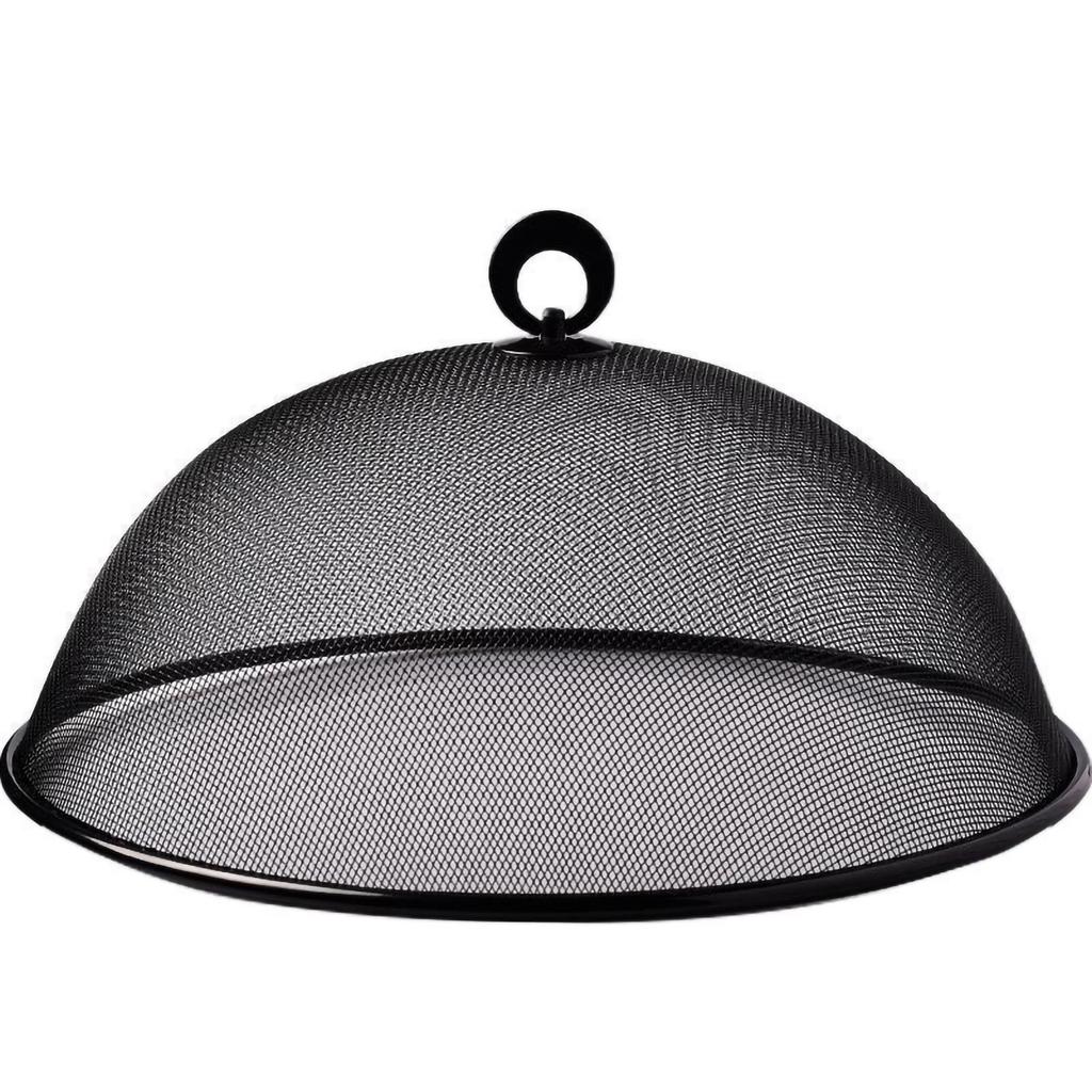 Food Cover Dense Mesh Design 180 Degree Rotatable Simple Iron Food Screen with Handle for Home