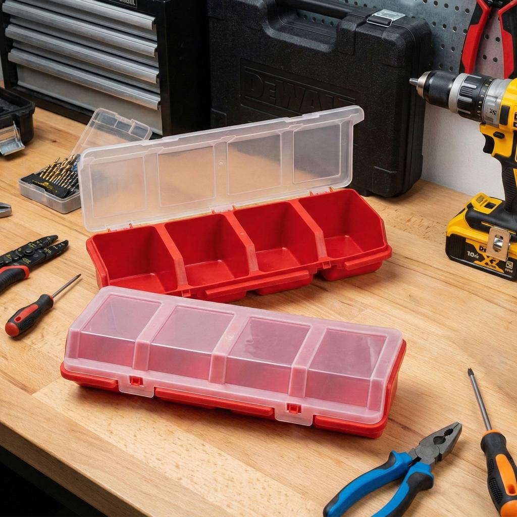 1/2pc Multi-Compartment Screws Organizer Box Durable Small Parts Plastic Jewelry Storage Case Hardware Accessories Boxes