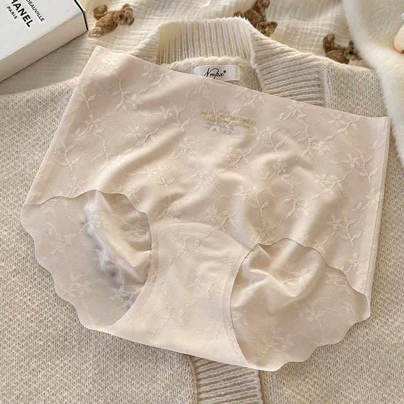 Big Size Girls Spring and Summer Lace Pure Cotton 10A Bacteriostatic Extended Crotch No Marks Briefs