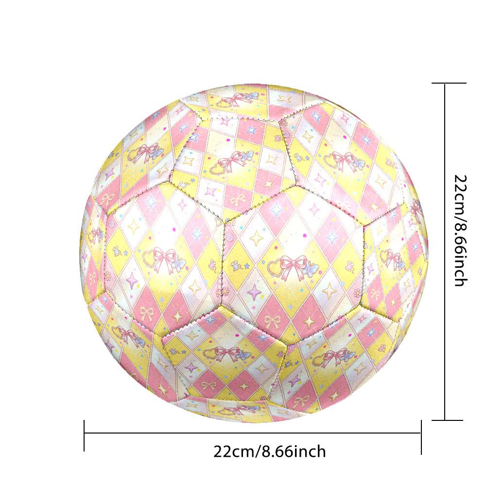 1pc Pastel Dreams Themed Soccer Ball, Size 5, Lightweight PVC Material, Outdoor Training Soccer Ball Gift. q62239