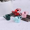 Simulated 1/12 Dollhouse Miniature Watering Can Metal Watering Can Ornament  Potted Plant Scenery
