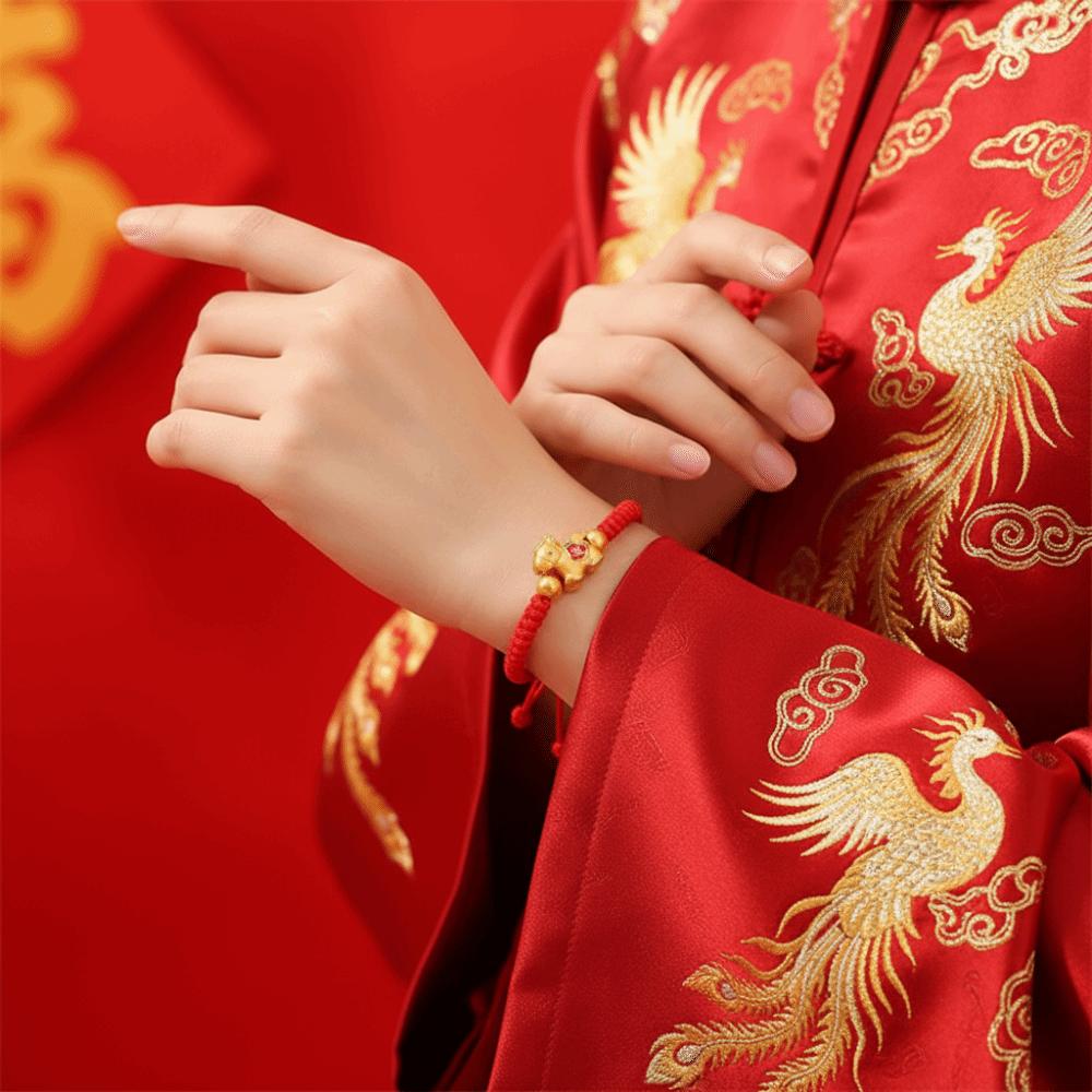 2026 2026 Pferdejahr Glückspferd Rotes Seil Chinesischer Stil Glücksarmband Pferdejahr Armband Mädchen