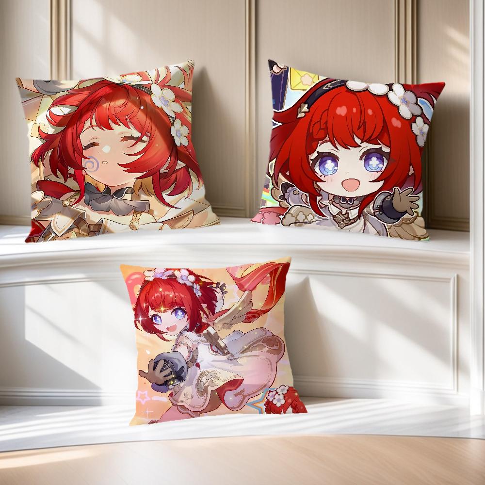 Star Rail Soft Comfortable Pillow Honkai Case for Sofa Living Room Home Cute Office Tribbie Decor Protective Covers