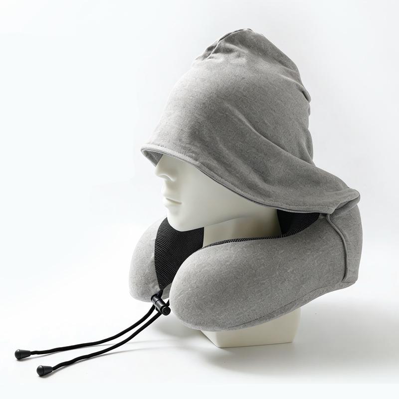 Portable Memory Foam U-Shaped Neck Support Pillow Set for Travel