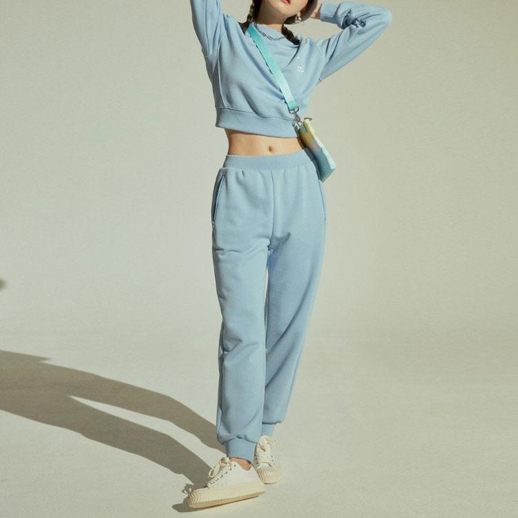 New MLB Knitted Sweatpants Women's Blue 31PTW1111-07S