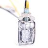 2X 6Led Motorcycle Mini Amber Turn Signal Lights Blinker Indicator Black 12V New