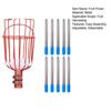 Fruit Picker with Basket Stainless Steel Segmented Long Handle Fruit Harvesting Tool