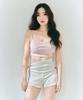 Foriz [Daisy Warm-Up Pants_Stone Ivory] Multi-Strap Ribbed Cover-Up Shorts