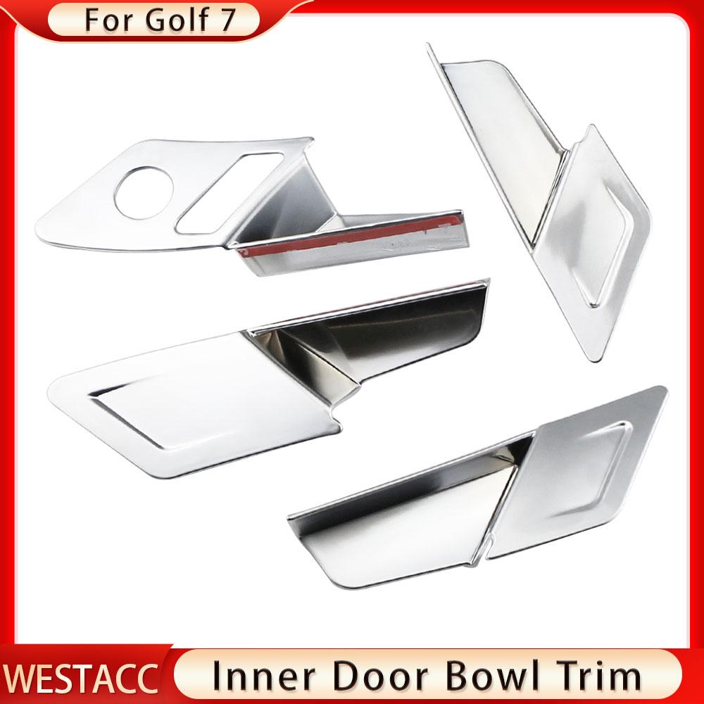 ABS Autotürgriff-Panel-Abdeckungsverkleidung für Volkswagen VW Golf 7 7.5 MK7 MK7.5 2013- Türsitzverriegelungsknopfpanel