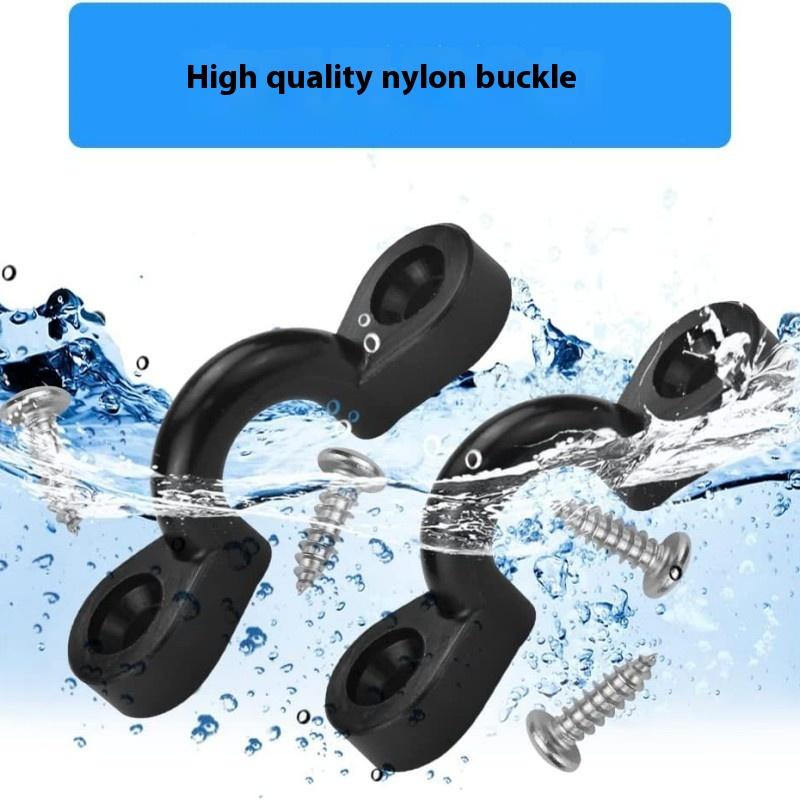 10Pcs Kayak Pad Eye Kit With 20Pcs Screws Accessories Nylon Bungee Deck Loops Kayaking Replacement Parts For Canoe Rigging