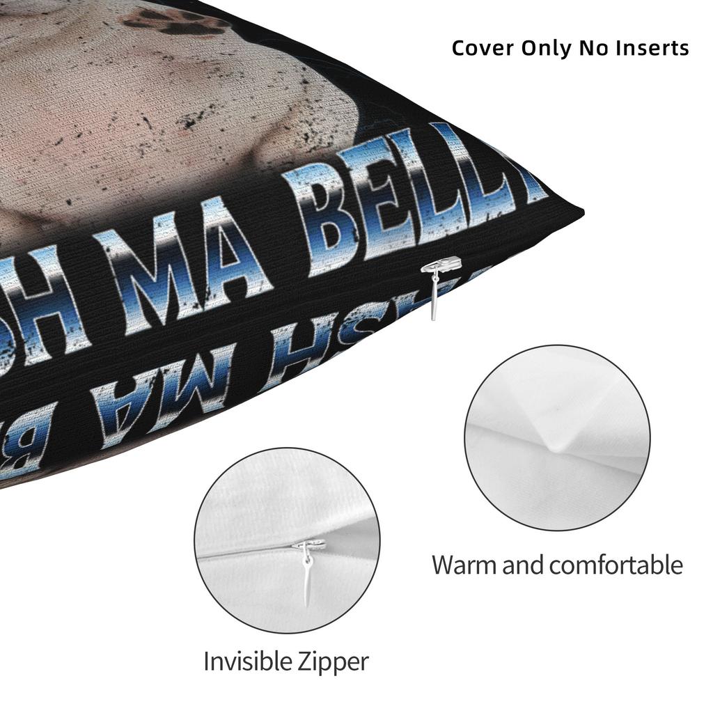 I Am Pibble Dog Puppy Wash Clean My Belly Funny Meme Pillow Cover Soft Cushion Cover Fashion Pillow Case For Bedroom Home Decor