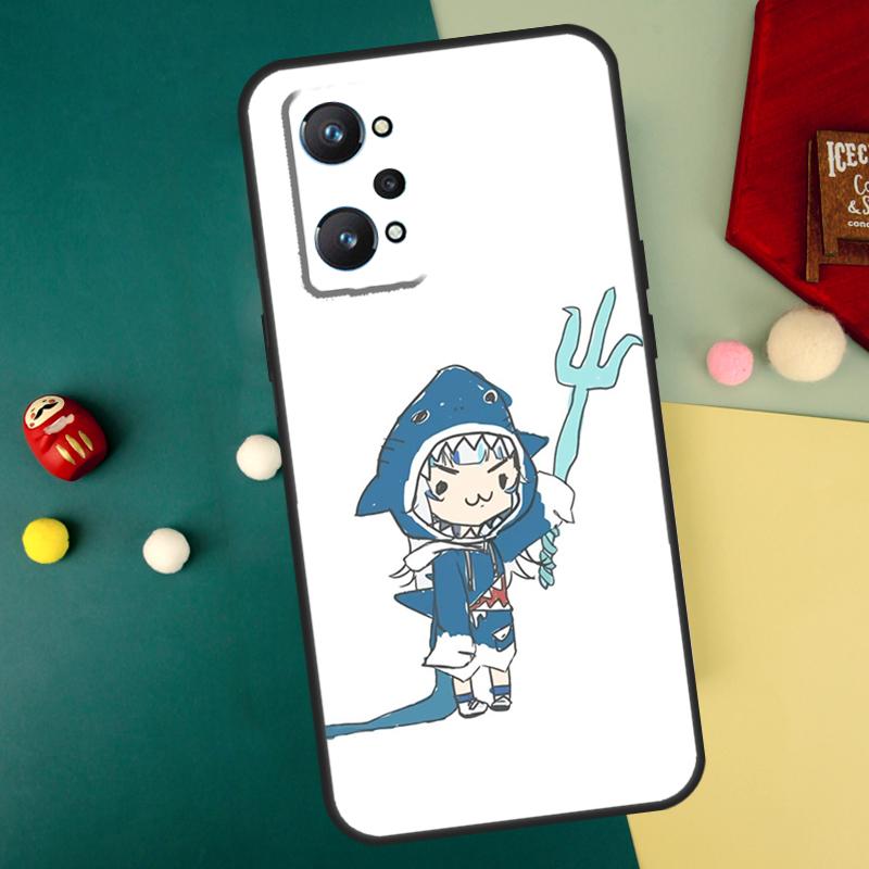 Anime Hololive Gawr Gura For Realme 10 11 12 13 14 Pro Plus C67 C65 C63 C61 C55 C53 C51 C35 C71 C75 GT7 15 Pro Case